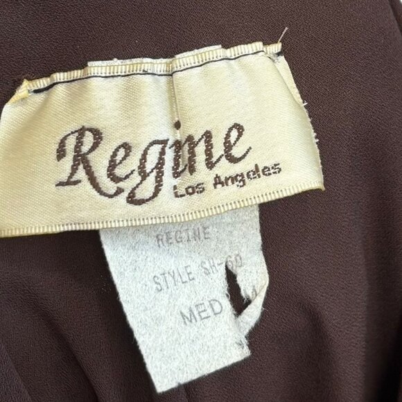 VTG Y2k Regine Los Angeles Fairycore Maxi Slip Deep V Back Embellished Dress M - Picture 3 of 16